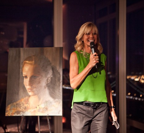 Woman and a painting